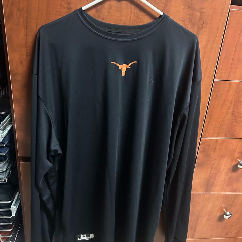 Under Armour Men's Black Long Sleeve with Orange Logo